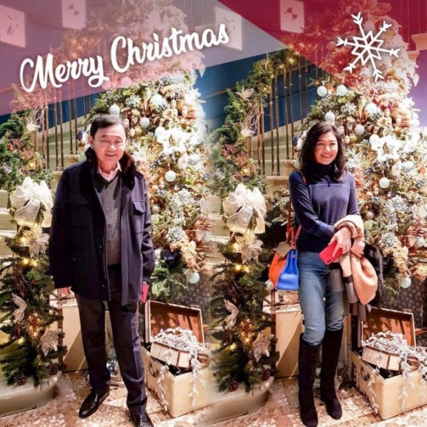  “แม้ว-ปู” โผล่โพสต์ภาพคู่ ต้อนรับวันคริสต์มาสแก่ชาวไทย