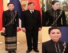 สมเด็จพระนางเจ้าฯพระบรมราชินี ทรงพระสิริโฉม ในชุดไทยอมรินทร์ ผสานอัตลักษณ์จีน