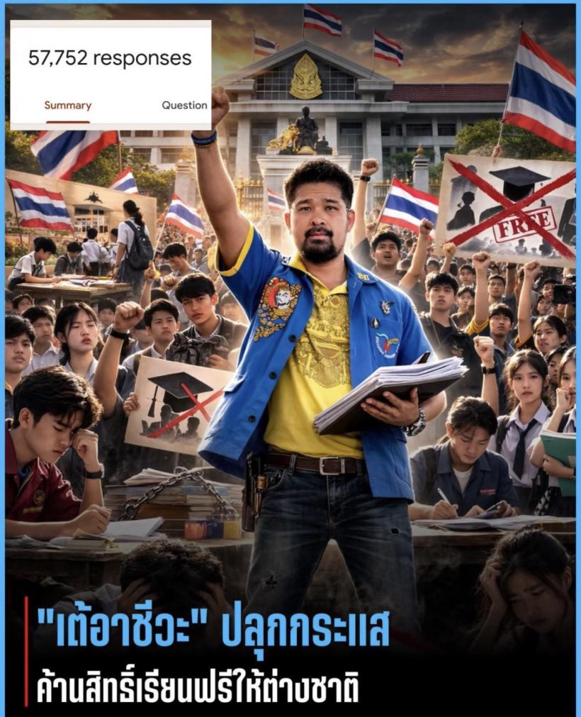 เต้อาชีวะ ซัดนโยบายอุ้มต่างชาติ เรียนฟรี-รับ600 ถามแรงเด็กไทยได้อะไร?