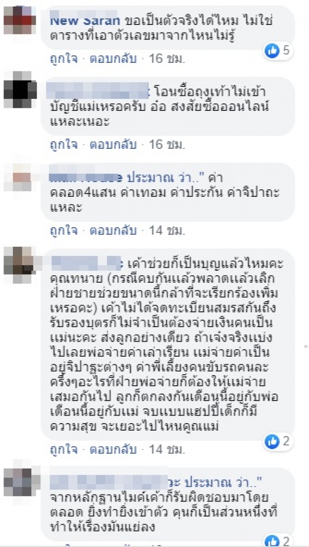  ทนายประมาณ โชว์ค่าใช้จ่ายที่ ไมค์ โอนให้ ซาร่า นานกว่า 6 ปี