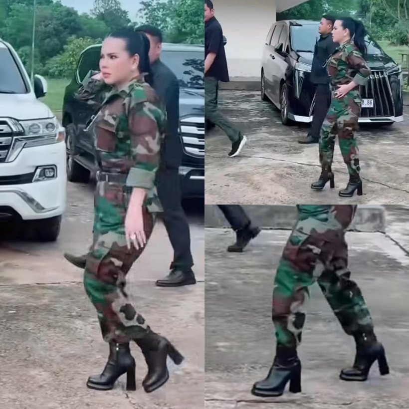 โกรธมาก!!ทหารหญิงส้นสูงแห่งกองทัพกัมพูชา ฟาดไทยเรียกชื่อให้ถูก!