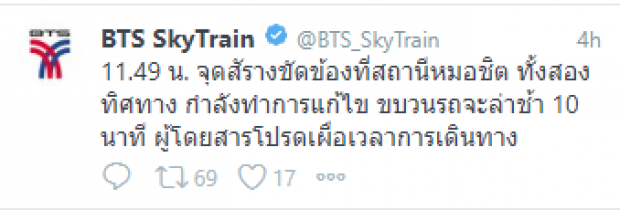 เสียเก่งมาก!  “รถไฟฟ้า BTS”  ปรับปรุงซ่อมแซม  “ยาวนาน 5 ชม.”  