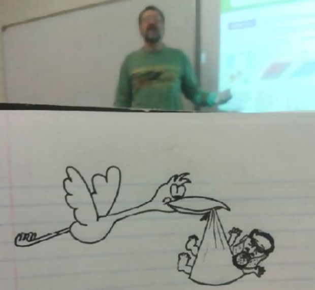 นักเรียนขี้เบื่อวาดรูป “อาจารย์” มาตลอดเทอม ในแต่ละคาบก็พัฒนาฝีมืออย่างก้าวกระโดด!!
