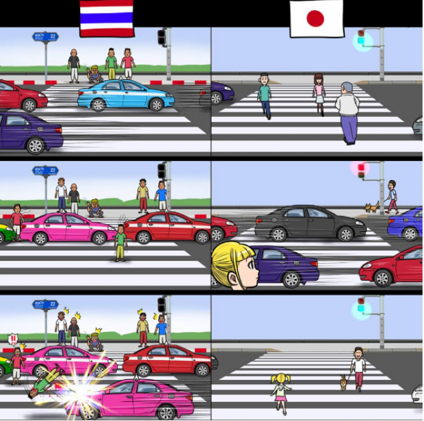 ดราม่ายังไม่จบ! ภาพเสียดสีสังคมไทย ในมุมมอง ญี่ปุ่น!
